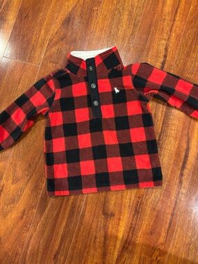 Carter's Red and Black Buffalo Plaid Pullover